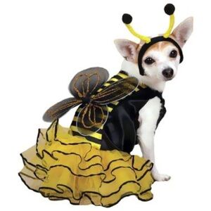 Set of Dog Bee Costume & Yellow Leash For Medium Size Dogs [M] 🐝